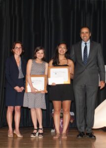 Southampton high school scholarship recipients, David Dubin and Alexandra Halsey Storch