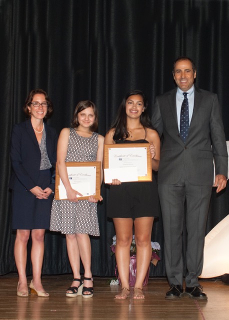 Southampton high school scholarship recipients, David Dubin and Alexandra Halsey Storch