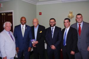 group photo LIMBA members, Sheriff Errol Toulon, and Twomey Latham partner attorneys