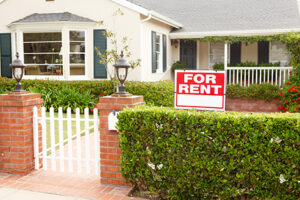 outside of house with house for rent sign Southold town rental permits